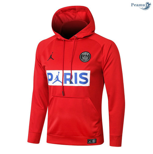 Giacca Con Cappuccio PSG Jordan Rosso/ Bianca/ Blu 2020-2021