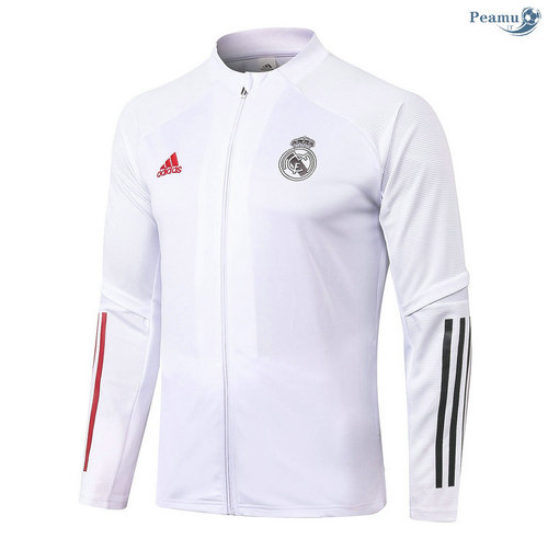 Giacca Calcio Real Madrid Bianca 2020-2021