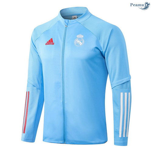 Giacca Calcio Real Madrid Blu Chiaro 2020-2021