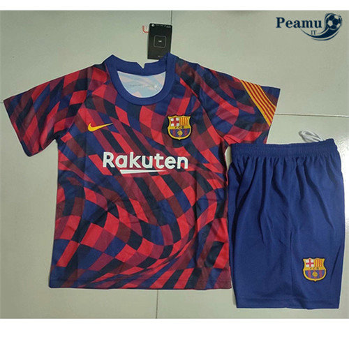 Maglia Calcio Barcellona Bambino training Rosso 2020-2021
