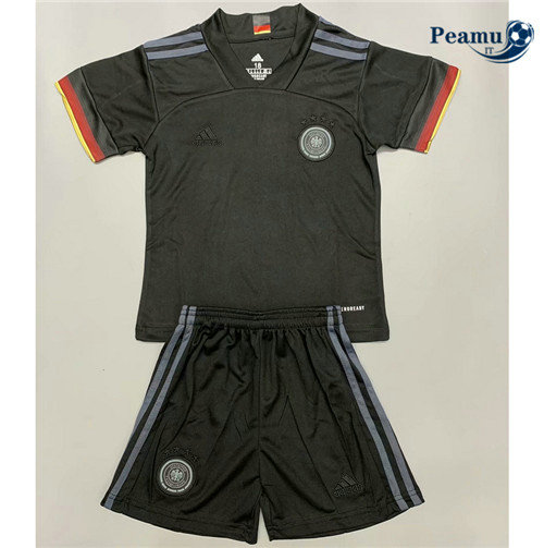 Maglia Calcio Germania Bambino Seconda Nero 2020-2021