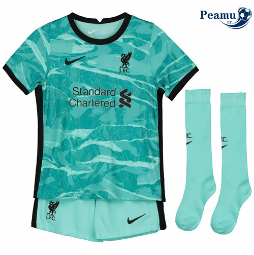 Maglia Calcio Liverpool Bambino Portiere Verde 2020-2021