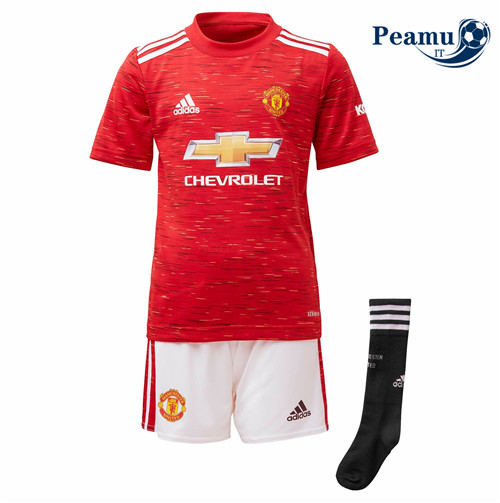 Maglia Calcio Manchester United Bambino Prima 2020-2021