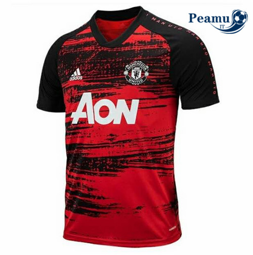 Maglia Calcio Manchester United training Rosso 2020-2021