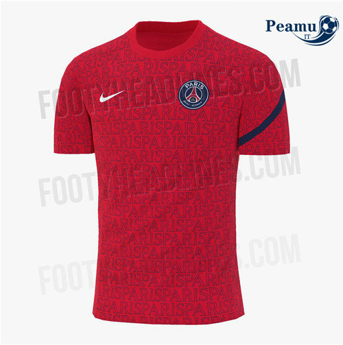 Maglia Calcio PSG Seconda Pre-Match Rosso 2020-2021