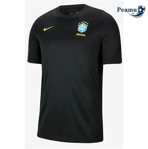 Maglia Calcio Brasile Pre-Match Nero 2020-2021