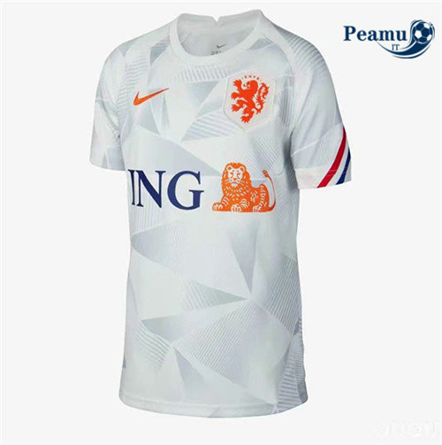 Maglia Calcio Paesi Bassi Seconda Bianca 2020-2021