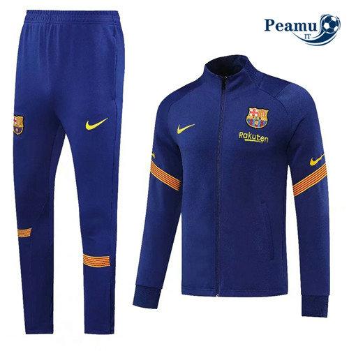 Tuta Calcio - Giacca Barcellona Blu Navy 2020-2021