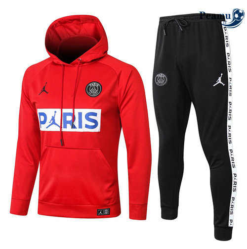 Tuta Calcio - Felpa con cappuccio PSG Rosso/ Bianca/ Blu PARIS Jordan 2020-2021