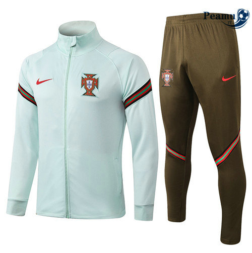 Tuta Calcio - Giacca Portogallo Verde Chiaro Col Haut 2020-2021