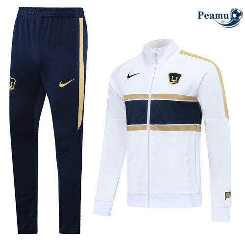 Tuta Calcio - Giacca Pumas Bianca/Blu 2020-2021