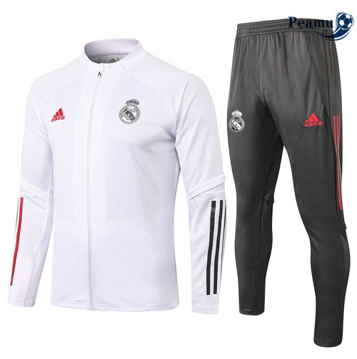 Tuta Calcio - Giacca Real Madrid Bianca 2020-2021