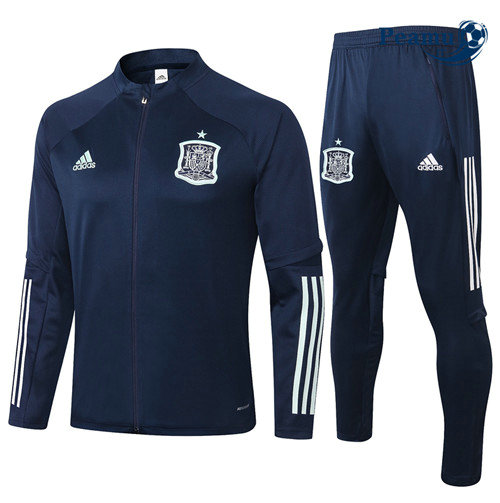 Tuta Calcio - Giacca Spagna Blu Navy 2020-2021