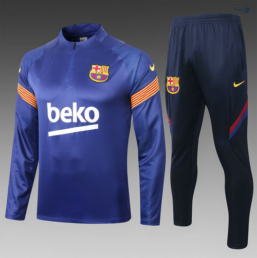 Tuta Calcio Barcellona Bambino Blu Navy 2020-2021