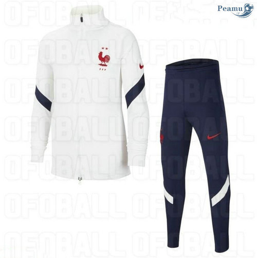Tuta Calcio - Giacca Francia Bambino Bianca 2020-2021