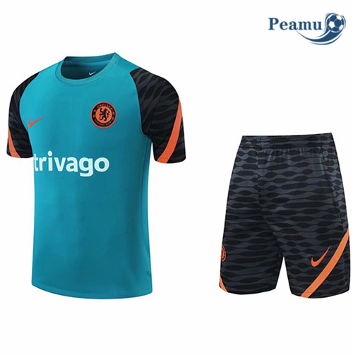 Maglia Calcio Chelsea Formazione Blu 2021-2022