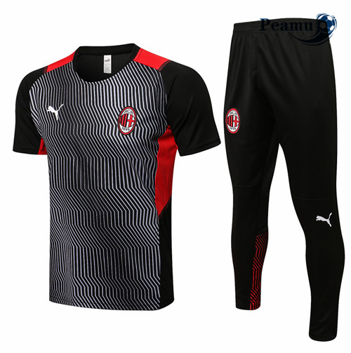 Kit Maglia Formazione AC Milan + Pantaloni Gris/Nero 2021-2022