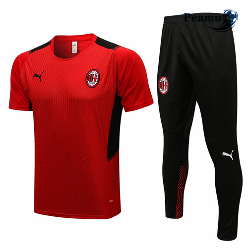 Kit Maglia Formazione AC Milan + Pantaloni Rosso 2021-2022