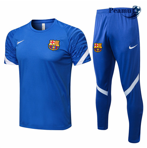 Kit Maglia Formazione Barcellona + Pantaloni Blu 2021-2022