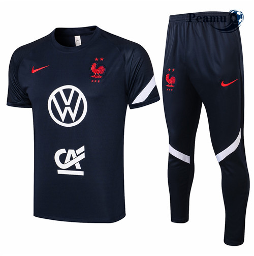 Kit Maglia Formazione Francia + Pantaloni Blu navy 2021-2022