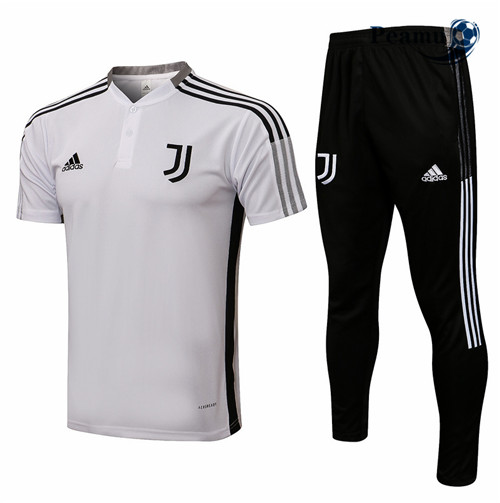 Kit Maglia Formazione Juventus Polo + Pantaloni Bianco 2021-2022
