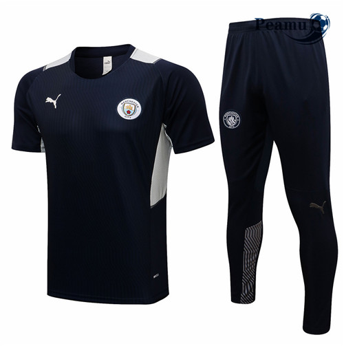 Kit Maglia Formazione Manchester City + Pantaloni Blu navy 2021-2022