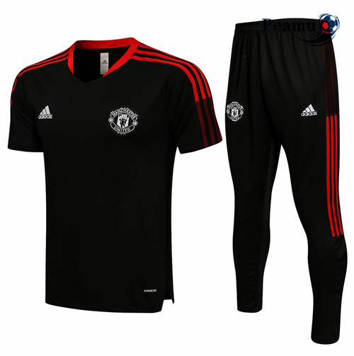 Kit Maglia Formazione Manchester United + Pantaloni Nero 2021-2022