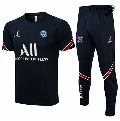 Kit Maglia Formazione Jordan PSG + Pantaloni Blu navy 2021-2022