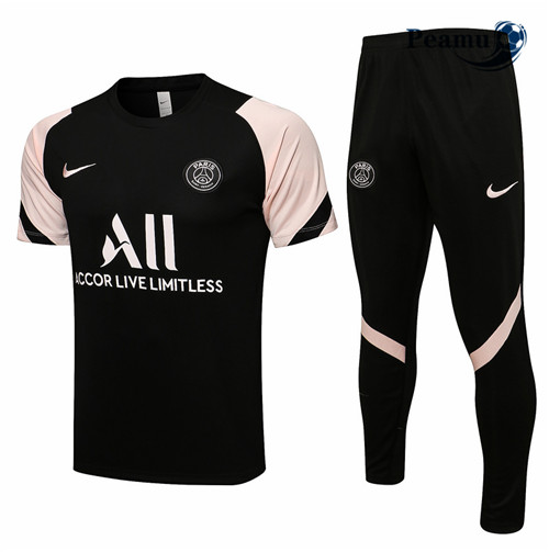 Kit Maglia Formazione PSG + Pantaloni Nero/Rosa 2021-2022