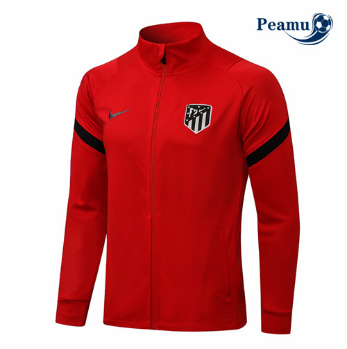 Giacca Calcio Atletico Madrid Rosso 2021-2022 Collo rotondo