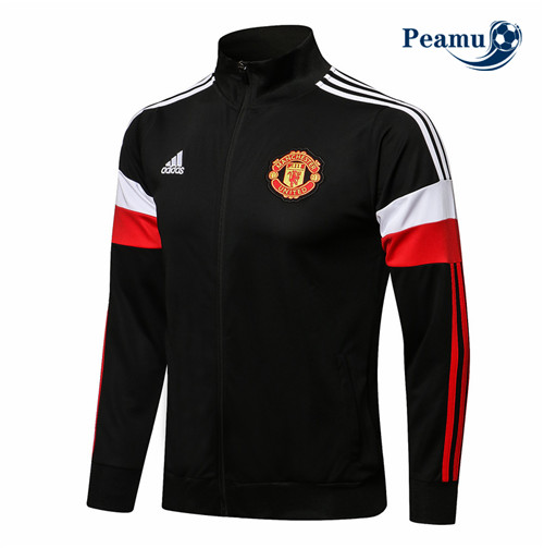 Giacca Calcio Manchester United Nero/Bianco Collo alto 2021-2022