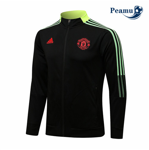 Giacca Calcio Manchester United Nero/Giallo Collo alto 2021-2022