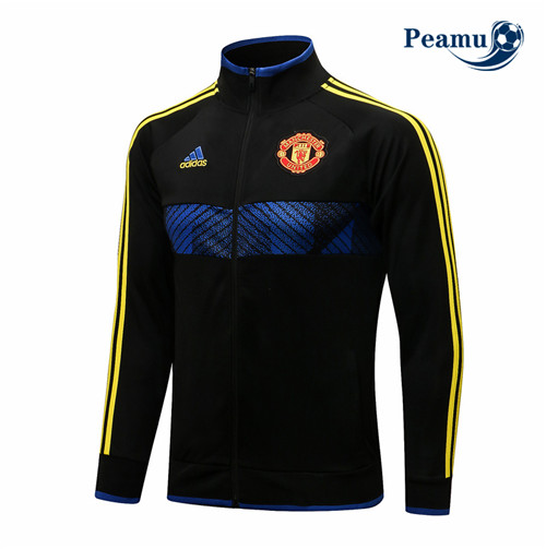 Giacca Calcio Manchester United Nero Collo alto 2021-2022
