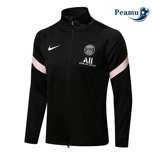 Giacca Calcio PSG Nero Collo alto 2021-2022
