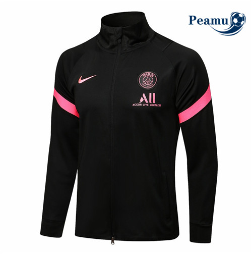 Giacca Calcio PSG Nero Collo alto 2021-2022