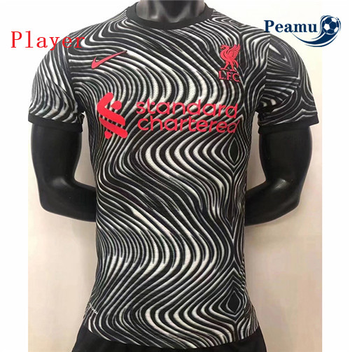 Maglia Calcio Player Liverpool Formazione Nero 2021-2022