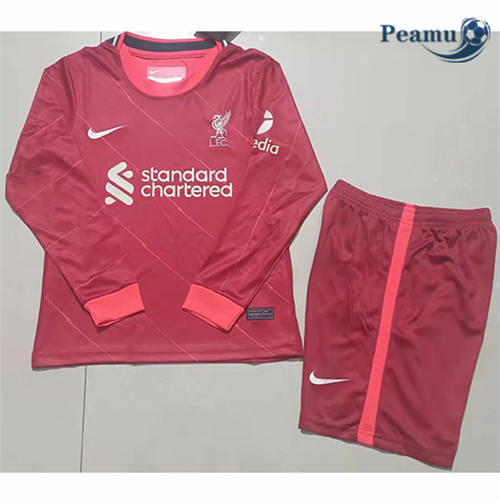 Maglia Calcio Liverpool Bambino Prima Manica lunga 2021-2022