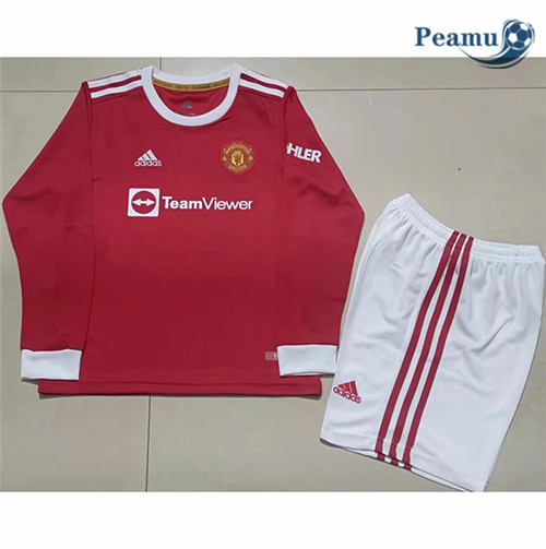 Maglia Calcio Manchester United Bambino Prima Manica lunga 2021-2022