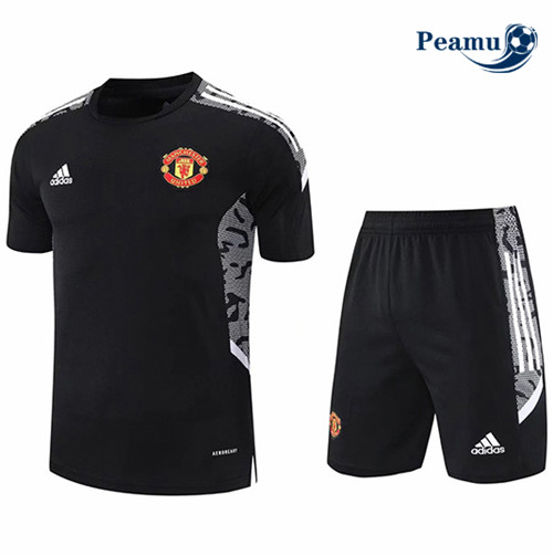 Maglia Calcio Manchester United Formazione Nero 2021-2022