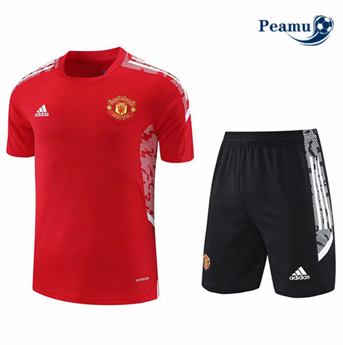Maglia Calcio Manchester United Formazione Rosso 2021-2022