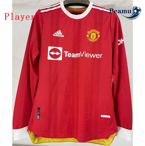 Maglia Calcio Player Manchester United Prima Manica lunga 2021-2022