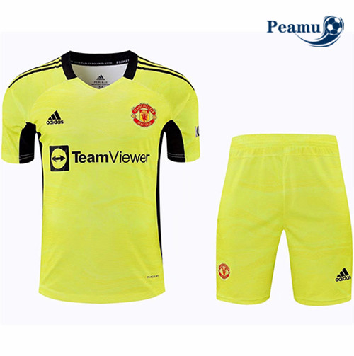 Maglia Calcio Manchester United + Pantaloncini Giallo 2021-2022