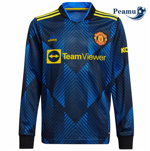 Maglia Calcio Manchester United Terza Manica lunga 2021-2022