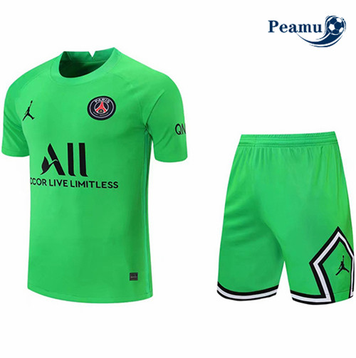 Maglia Calcio PSG Formazione + Pantaloncini verde 2021-2022