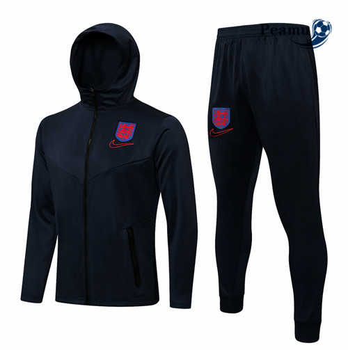 Tuta Calcio - Felpa con cappuccio Inghilterra Blu navy 2021-2022