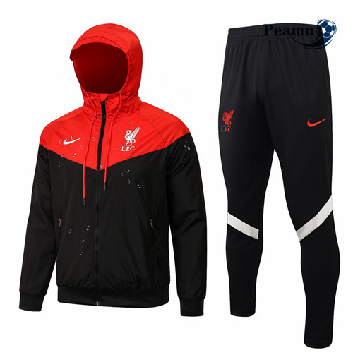 Giacca A Vento Liverpool Nero/Rosso 2021-2022