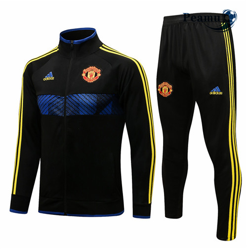 Tuta Calcio - Giacca Manchester United Nero Collo alto 2021-2022