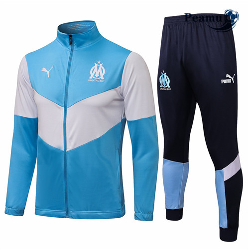 Tuta Calcio - Giacca Marsiglia Azzurro/Bianco 2021-2022