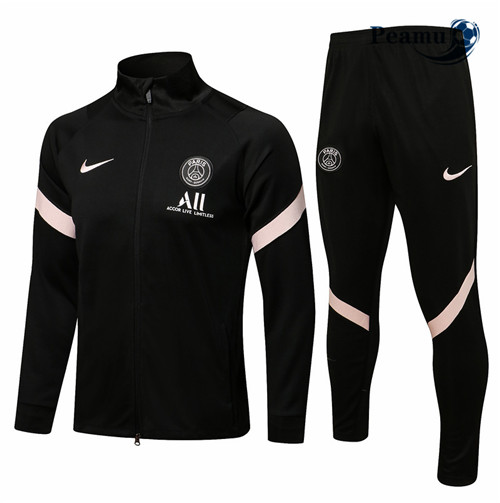 Tuta Calcio - Giacca PSG Nero Collo alto 2021-2022