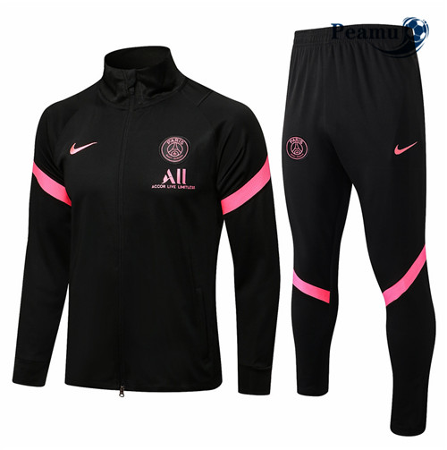 Tuta Calcio - Giacca PSG Nero Collo alto 2021-2022